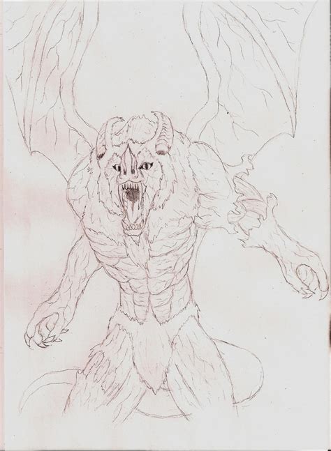 Vampire-Werewolf Hybrid (uncolored) by DreamActualizer on DeviantArt