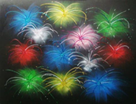 Create an easy firework acrylic painting – Mont Marte