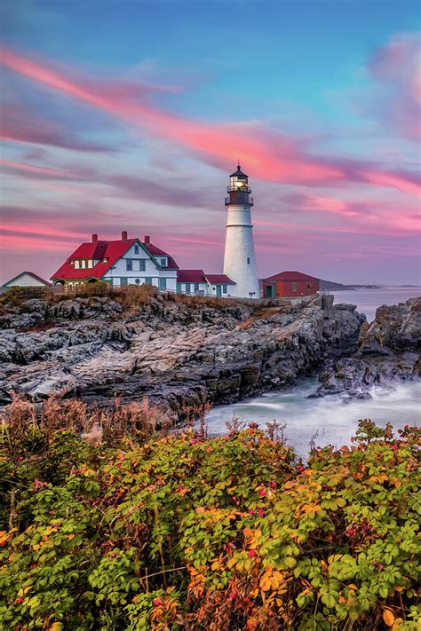 The Cape in Autumn - Maine's Portland Head Lighthouse Photograph by ...