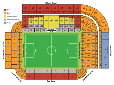 St James’ Park Seating Plan - Seating plans of Sport arenas around the ...