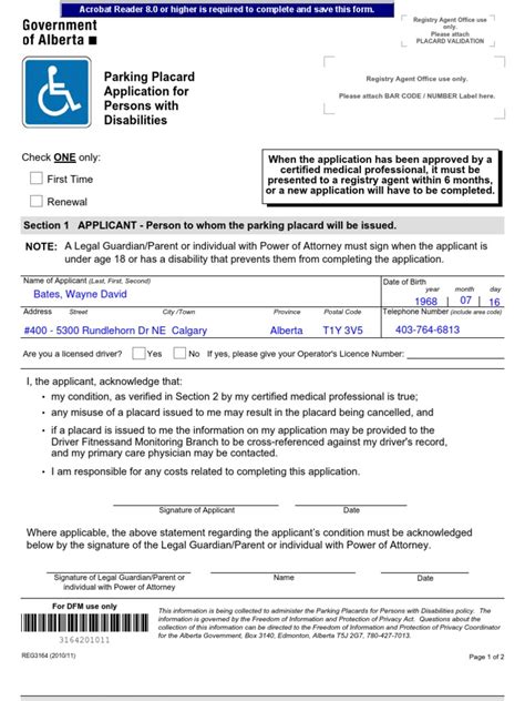 Parking Placards Reg 3164 | PDF | Health Professional | Disability