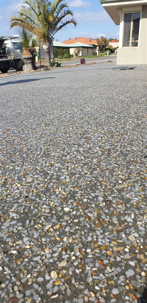 7 Arabella mews, Currambine ( Exposed Aggregate – Limecrete mix: Coral Grey) - CONPLEX