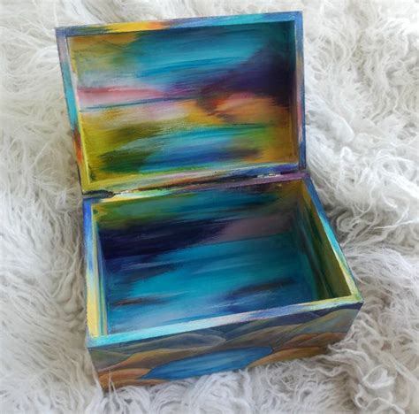 Sun Moon Hand Painted Wooden Box Jewelry box by SweetenYourHome | Hand ...