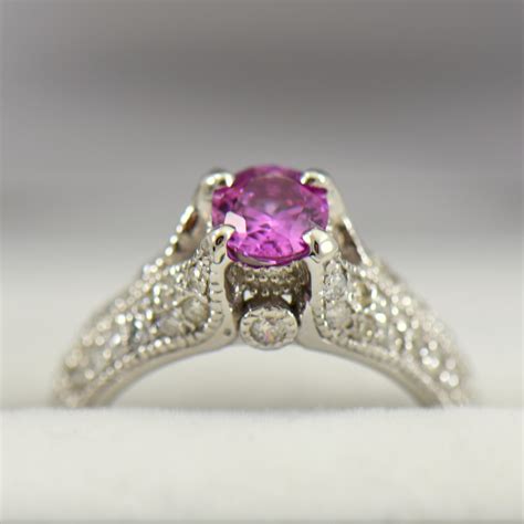 Estate Pink Sapphire & Diamond Ring | Exquisite Jewelry for Every Occasion | FWCJ