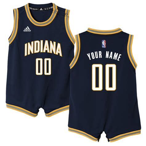 Infant Indiana Pacers adidas Navy Custom Replica Road Jersey - NBA Store