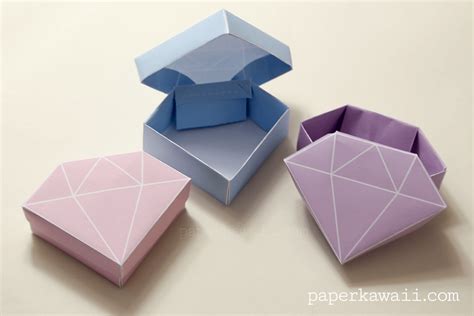 Free Printable - Origami Crystal Box + Tutorial - Paper Kawaii