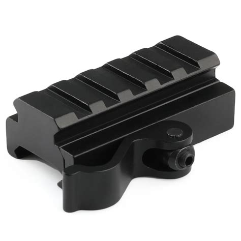 VERY100 Quick Release 5 Slot Weaver Rail Riser Mount Fits 20mm Weaver Picatinny Rail-in Scope ...