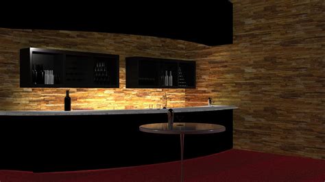 3D Modelling and Animation: Finished bar scene