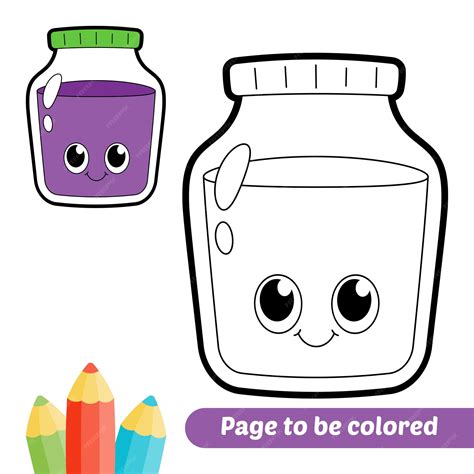 Premium Vector | Coloring book for kids glass jar vector