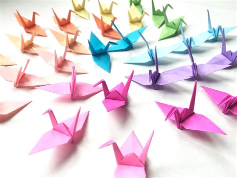100 Pastel Colored Japanese Origami Crane Paper Crane Origami | Etsy