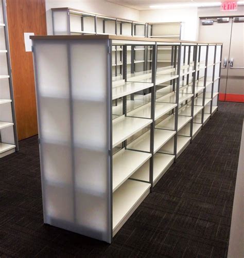 Modern Library Furniture Being Installed at Voorhees High School - BCI Libraries