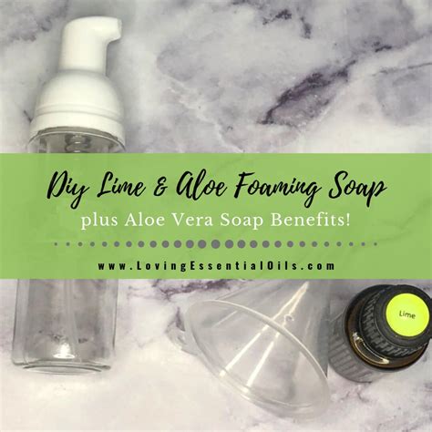 Aloe Vera Soap Benefits with DIY Lime & Aloe Foaming Soap