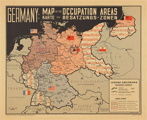 Nazi Germany World War 2 Map Post War Potsdam Chart - Etsy