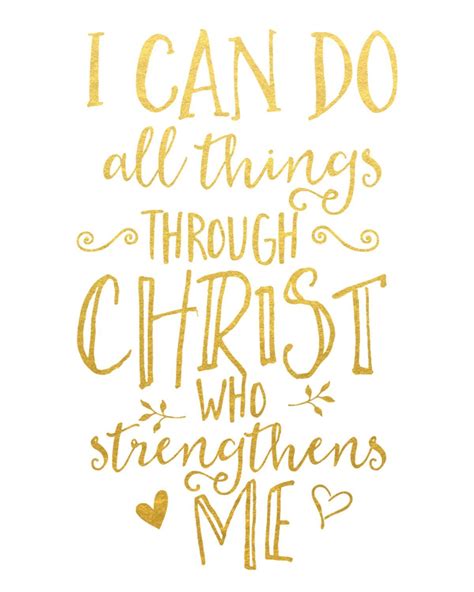 I Can Do All Things Through Christ Printable