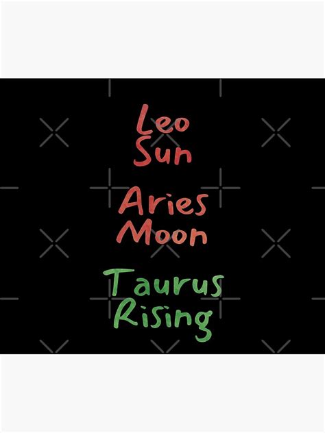 "Leo Sun Aries Moon Taurus Rising Text" Poster for Sale by ...