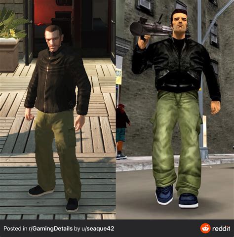 In GTA IV, Niko can attain Claudes clothes from GTA III as an easter ...