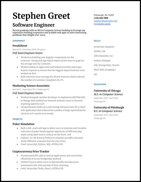 View Computer Science Student Resume Images in 2021 | Science student, Computer science, Student ...