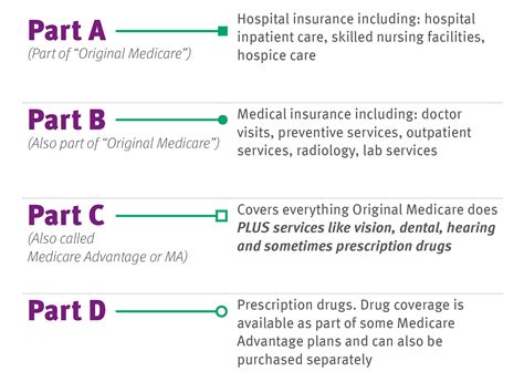 What Services Do Medicare Part A, B And D Pay?