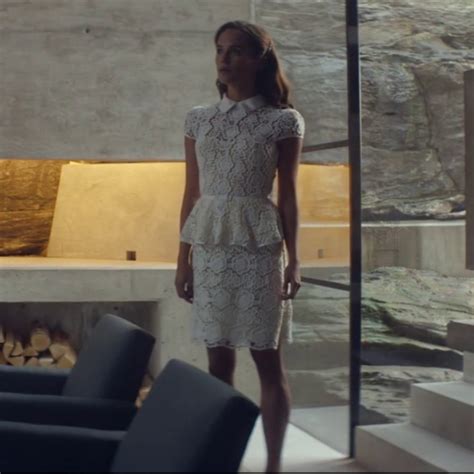 Alicia Vikander as Ava in Ex Machina wearing a white dress. | Fashion, Dresses, Alicia vikander ...