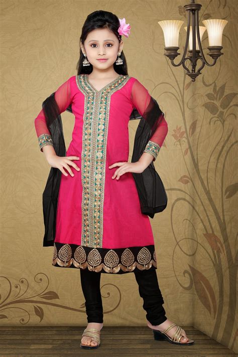 Majesty Pink Net Kids Wear Party Wear Salwer Kameez designersareesuite ...