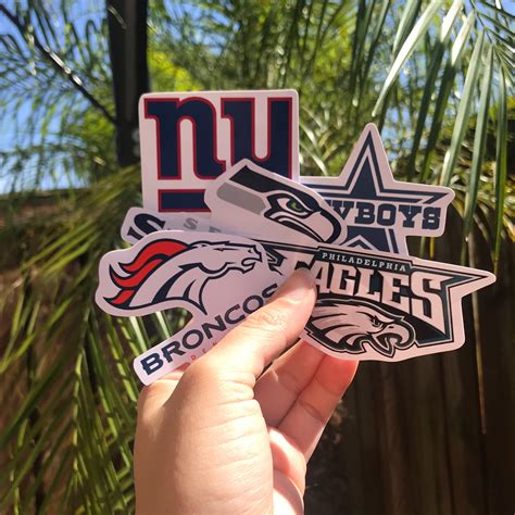 NFL Football Team Stickers Die Cut Waterproof Sticker | Etsy