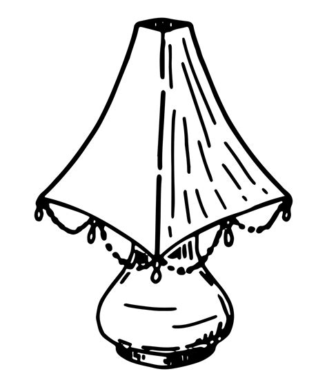 Lamp Shade Clipart Black And White