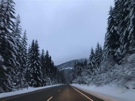 Snowy Mountain Road : r/pics