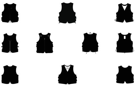 Fisherman Vest vector bundle, River Fishing vest vector, fishing vest ...