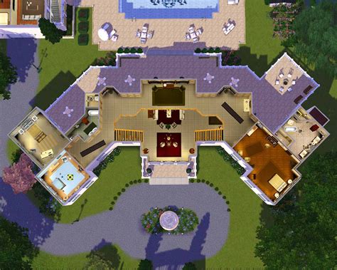 Sims Mansion Floor Plan - floorplans.click