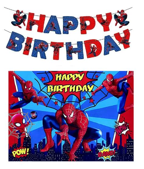 Spiderman Happy Birthday Banner