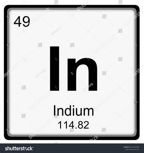 Indium Atomic Number Mass Number Stock Illustration 1937522560 | Shutterstock