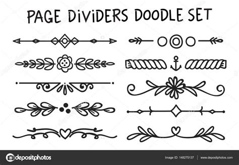 Set of page divider Stock Vector Image by ©mhatzapa #148275137