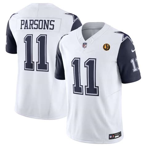 Men's Dallas Cowboys #11 Micah Parsons White 2023 F.U.S.E. With John Madden Patch Vapor Limited ...