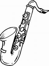 Coloring Pages Saxophone sketch template