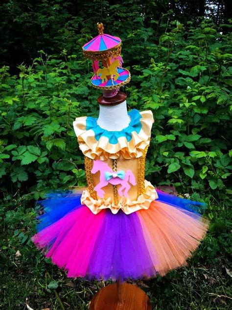 Rainbow carousel horse tutu dress/Carousel horse costume/circus/carnival/tutu dress/multicolor ...