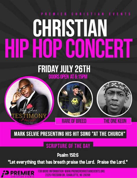 Free Christian Hip Hop Concert on Friday - Charlotte On The Cheap