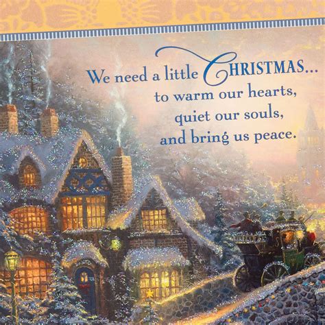 Thomas Kinkade Snowy Village People Like You Christmas Card - Greeting ...