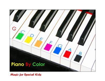 Piano by Color for the Very Young or for Low Functioning Autistic Children