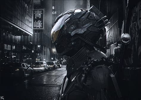 Online crop | HD wallpaper: 3d design, science fiction, cyberpunk ...