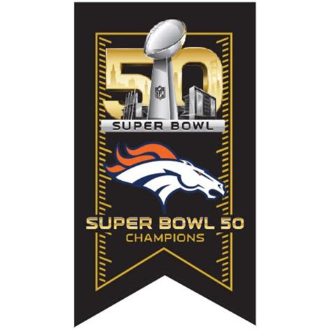 Denver Broncos Super Bowl 50 Champions Banner Pin - NFLShop.com