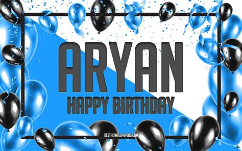 Happy Birtay Aryan, Birtay Balloons Background, Aryan, with names, Aryan Happy Birtay, HD ...