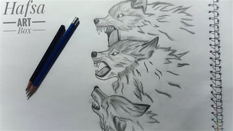 Wolf Pack Drawings In Pencil