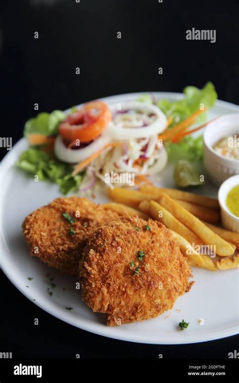 fish and chips with sauce Stock Photo - Alamy