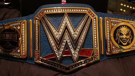 WWE Universal Championship Replica (Blue) Unboxing - YouTube