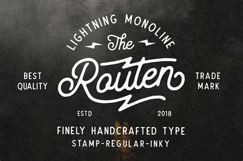 Routen Lightning Font