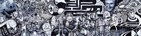 Huge panorama of black & white mural in Brooklyn. : r/streetart