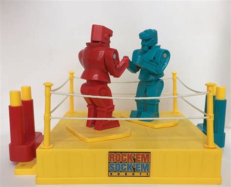 Rock'em Sock'em Robots Mattel Boxing Fighting Game Red Blue 2001 Classic Toy | Classic toys ...