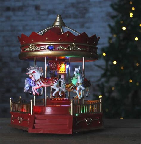 Multi-Colour LED Christmas Carousel Decoration | Marco Paul