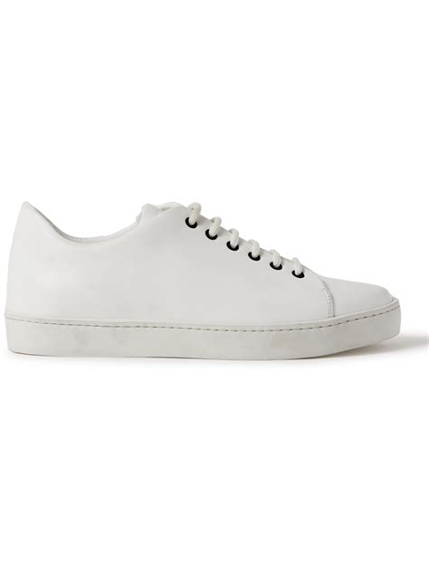 Manolo Blahnik Semando Leather Sneakers In White | ModeSens