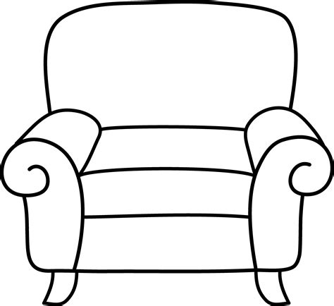 95 Reference of Couch Clipart Black and White